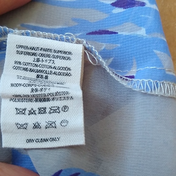 Free People Gray & Blue floral sheer yoga skirt M - Picture 5 of 5